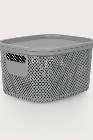 Boîte de rangement 'Nickel' avec couvercle Offre Exclusive